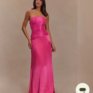 Meshki Fuchsia Strapless Maxi Dress